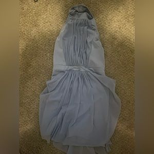 Medium light blue dance costume with rhinestones